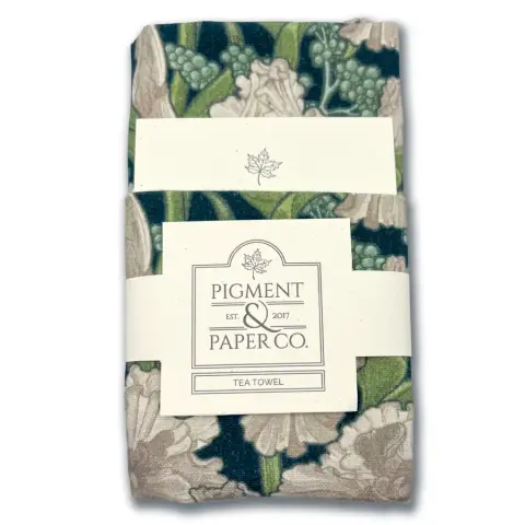 Iris Tea Towel (Green)