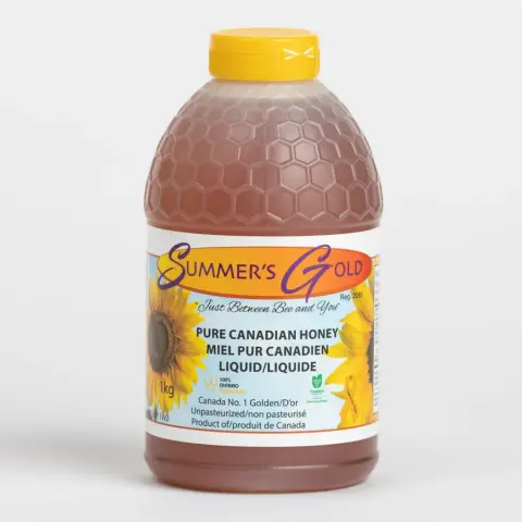 1 kg Liquid Honey Squeezable Skep Canada No. 1 Golden